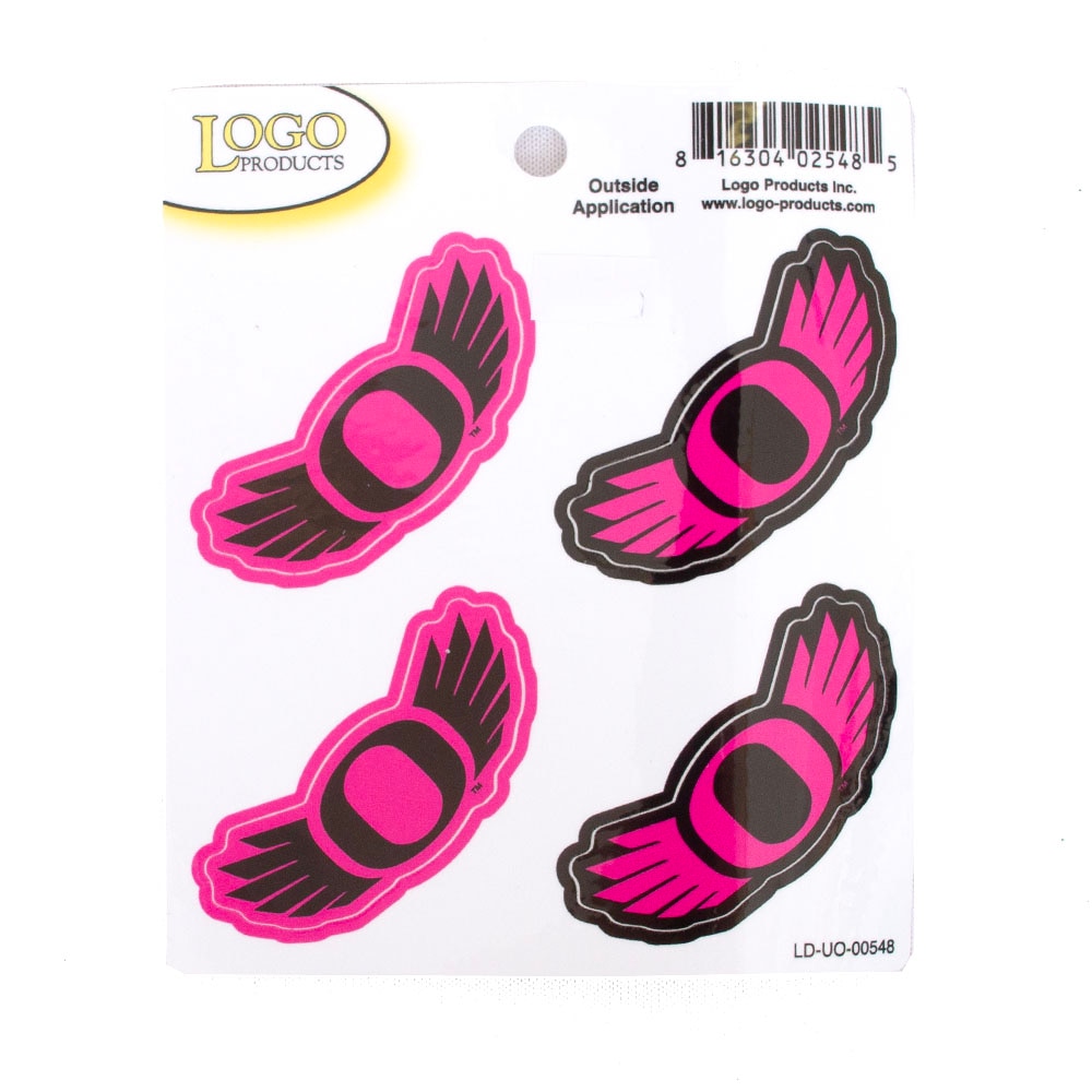 O Wings, Black, Decal/Sticker, Home & Auto, Logo Product, Four Plexi, Sheet, Pink, 863922